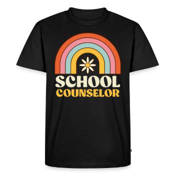 Soutien scolaire Inclusion Je suis un compagnon d’école - T-shirt Premium bio Homme - noir - Devant - Nico (187cm)