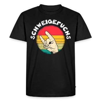 Cours calme Schweigefuchs Je suis professeur - T-shirt Premium bio Homme - noir - Devant - Nico (187cm)