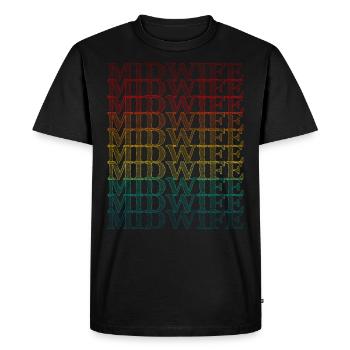Je suis sage-femme - T-shirt Premium bio Homme - noir - Devant - Nico (187cm)