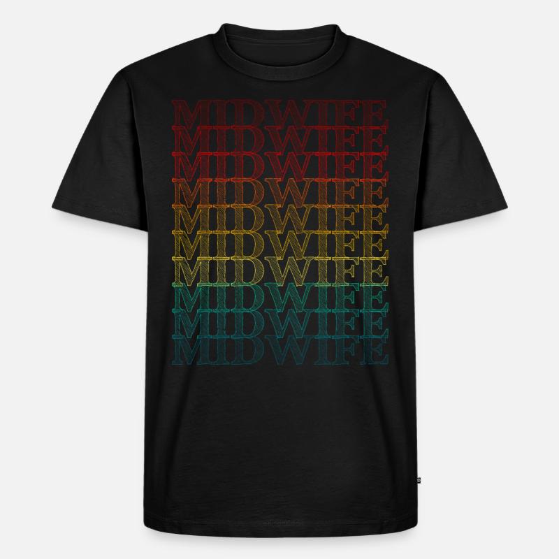 Ich bin eine Hebamme - Männer Premium Bio T-Shirt - Schwarz