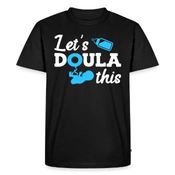 Préparation à l’accouchement Doula Laissez faire cela Sage-femme - T-shirt Premium bio Homme - noir - Devant - Nico (187cm)