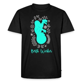 Obstétricien Je suis sage-femme - T-shirt Premium bio Homme - noir - Devant - Nico (187cm)