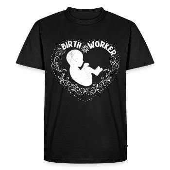 Obstétricien de cœur je suis sage-femme - T-shirt Premium bio Homme - noir - Devant - Nico (187cm)