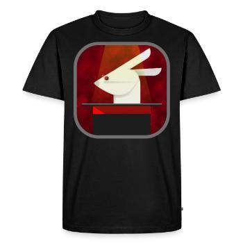 hat trick - Men's Premium Organic T-Shirt - black - Front - Nico (187cm)