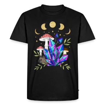 Les hérissons au pays des rêves - T-shirt Premium bio Homme - noir - Devant - Nico (187cm)