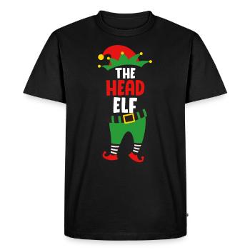 Le chef Elf Boss Elf Papa Christmas - T-shirt Premium bio Homme - noir - Devant - Nico (187cm)
