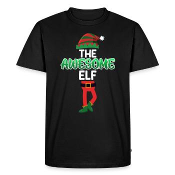 The awesome Elf incredible elf - Men's Premium Organic T-Shirt - black - Front - Nico (187cm)