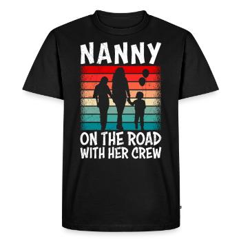 Assistante maternelle sur la route avec son équipage Assistante maternelle - T-shirt Premium bio Homme - noir - Devant - Nico (187cm)