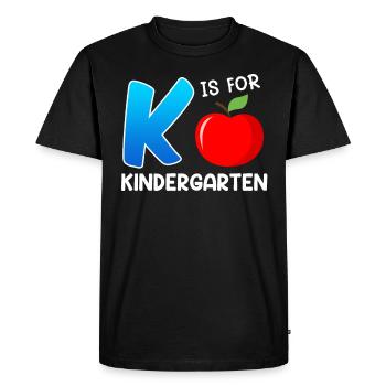 Kinder K signifie Kindergarten - T-shirt Premium bio Homme - noir - Devant - Nico (187cm)