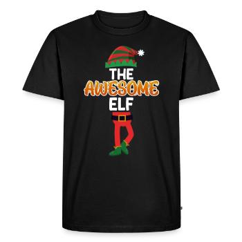 The awesome elf incredible elf - Men's Premium Organic T-Shirt - black - Front - Nico (187cm)