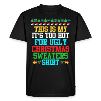 Noël moche Noël chaud - T-shirt Premium bio Homme - noir - Devant - Nico (187cm)
