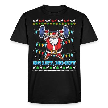 No Lift No Gift Nikolaus Bodybuilder Gym - T-shirt Premium bio Homme - noir - Devant - Nico (187cm)