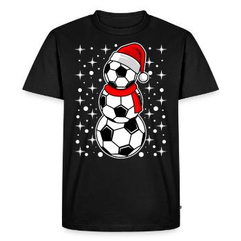 Football Saint-Nicolas Football en hiver Fan de football - T-shirt Premium bio Homme - noir - Devant - Nico (187cm)