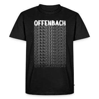 Offenbach Allemagne City Font Skyline Accueil - T-shirt Premium bio Homme - noir - Devant - Nico (187cm)