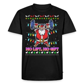 No Lift No Gift Nikolaus Bodybuilder Gym - T-shirt Premium bio Homme - noir - Devant - Nico (187cm)