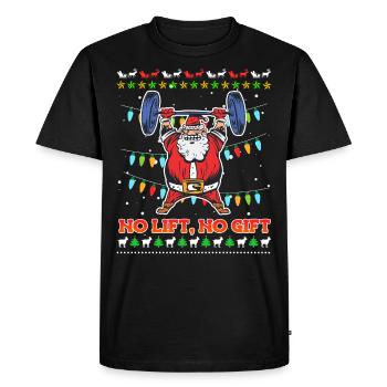 No Lift No Gift Nikolaus Bodybuilder Gym - T-shirt Premium bio Homme - noir - Devant - Nico (187cm)