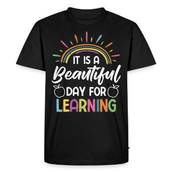 A wonderful day to learn Learning day teachers - Men's Premium Organic T-Shirt - black - Front - Nico (187cm)