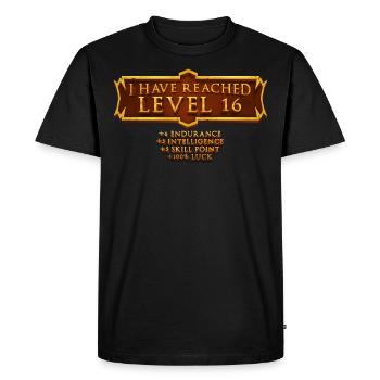 I have reached level 16 rpg online gaming - Men's Premium Organic T-Shirt - black - Front - Nico (187cm)
