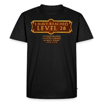 I have reached level 28 rpg online gaming - Men's Premium Organic T-Shirt - black - Front - Nico (187cm)