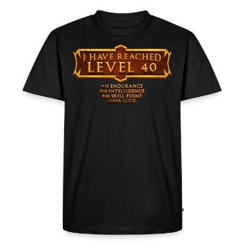I have reached level 40 rpg online gaming 40th - Men's Premium Organic T-Shirt - black - Front - Nico (187cm)
