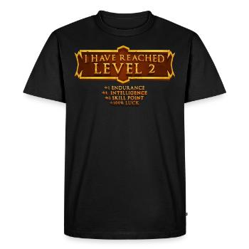 I have reached level 2 rpg online gaming 2nd - Men's Premium Organic T-Shirt - black - Front - Nico (187cm)