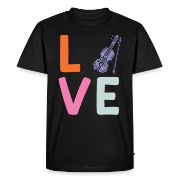 Musicien Musicien J’aime mon violon - T-shirt Premium bio Homme - noir - Devant - Nico (187cm)