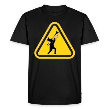 Orchestre d’harmonie Winds Concert Attention Trombone - T-shirt Premium bio Homme - noir - Devant - Nico (187cm)