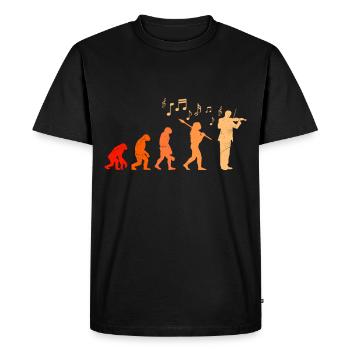 Evolution musiciens le chemin vers le violon - T-shirt Premium bio Homme - noir - Devant - Nico (187cm)