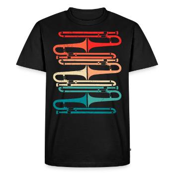 Musicien tromboniste J’adore le trombone - T-shirt Premium bio Homme - noir - Devant - Nico (187cm)
