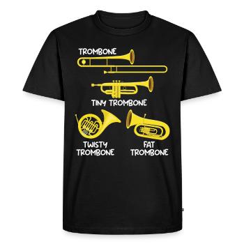 Petit Trombone Curvy Trombone Trombone Épais - T-shirt Premium bio Homme - noir - Devant - Nico (187cm)