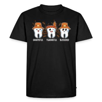 Grateful Grateful Dentist Dental - Men's Premium Organic T-Shirt - black - Front - Nico (187cm)