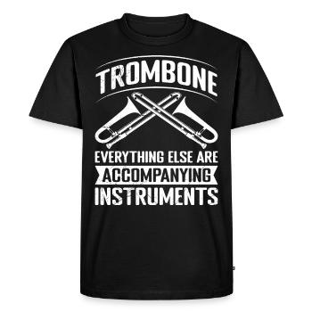 Tout le reste est instruments d’accompagnement trombone - T-shirt Premium bio Homme - noir - Devant - Nico (187cm)
