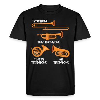 Petit Trombone Curvy Trombone Trombone Épais - T-shirt Premium bio Homme - noir - Devant - Nico (187cm)
