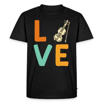 Musicien Musicien J’aime mon violon - T-shirt Premium bio Homme - noir - Devant - Nico (187cm)