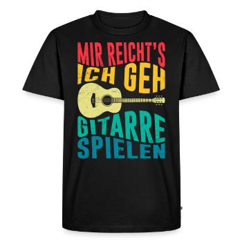 Musicien Je suis assez Je joue de la guitare maintenant - T-shirt Premium bio Homme - noir - Devant - Nico (187cm)