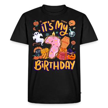 It's my 7 birthday pastry donut Halloween 7. - Men's Premium Organic T-Shirt - black - Front - Nico (187cm)