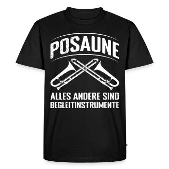 Tout le reste est instruments d’accompagnement trombone - T-shirt Premium bio Homme - noir - Devant - Nico (187cm)