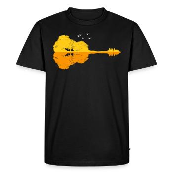 Campfire Nature Scouts at the Lake Guitar - Men's Premium Organic T-Shirt - black - Front - Nico (187cm)