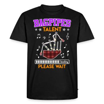 Bagpipe talent is loaded I'm learning bagpipes - Men's Premium Organic T-Shirt - black - Front - Nico (187cm)