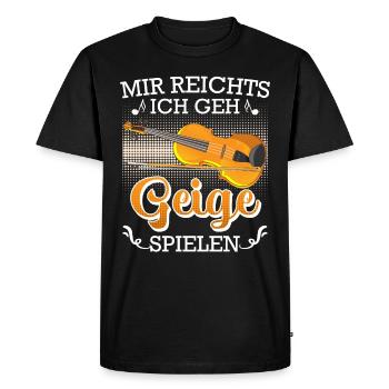 Musicien Je suis assez Je joue du violon maintenant - T-shirt Premium bio Homme - noir - Devant - Nico (187cm)