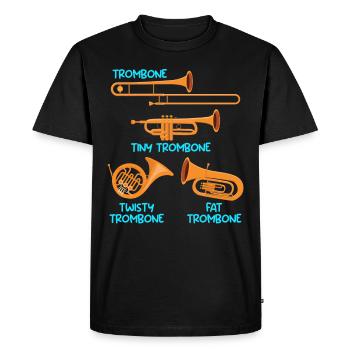 Petit Trombone Curvy Trombone Trombone Épais - T-shirt Premium bio Homme - noir - Devant - Nico (187cm)