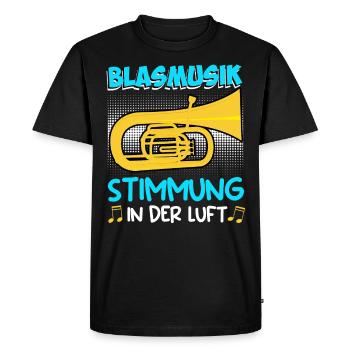 Tuba Trompete Stimmung in der Luft Blasmusik - Männer Premium Bio T-Shirt - Schwarz - Vorne - Nico (187cm)