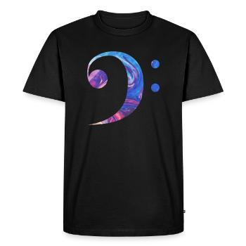 Clef de fa Je suis un musicien partition d'orchestre - T-shirt Premium bio Homme - noir - Devant - Nico (187cm)