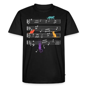 Notes de musique des fans de Katzenjammer Katzen - T-shirt Premium bio Homme - noir - Devant - Nico (187cm)