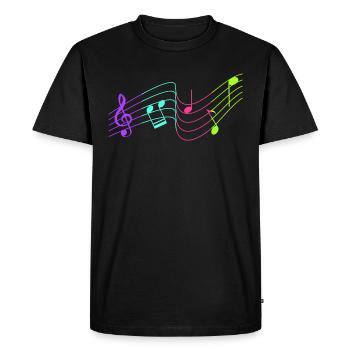 mélomane j'aime chanter de la musique - T-shirt Premium bio Homme - noir - Devant - Nico (187cm)