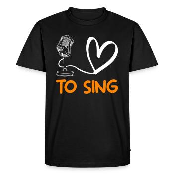 musique que j'aime chanter - T-shirt Premium bio Homme - noir - Devant - Nico (187cm)