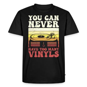 Vous ne pouvez jamais avoir assez de vinyle - T-shirt Premium bio Homme - noir - Devant - Nico (187cm)