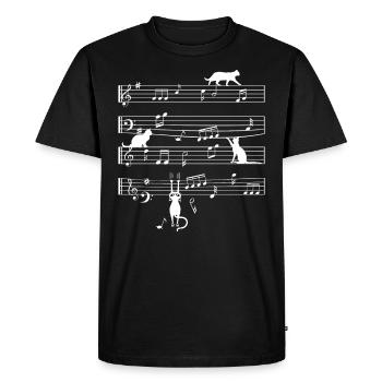 Notes de musique des fans de Katzenjammer Katzen - T-shirt Premium bio Homme - noir - Devant - Nico (187cm)