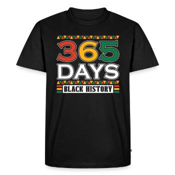 365 jours d’histoire des Noirs Afro-Américains 16. - T-shirt Premium bio Homme - noir - Devant - Nico (187cm)