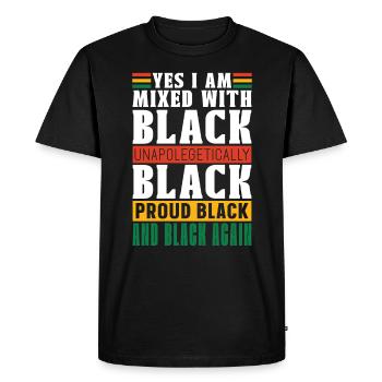 Fier Afro-Américain noir des Noirs - T-shirt Premium bio Homme - noir - Devant - Nico (187cm)